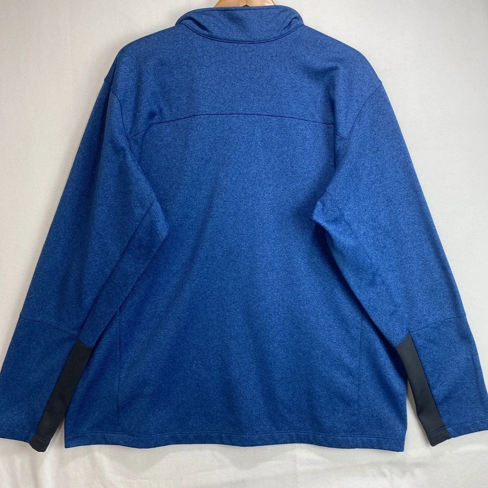 The North Face Mens XXL Blue Heather Quarter Zip Pullover Fleece Jacket NF0A3L96